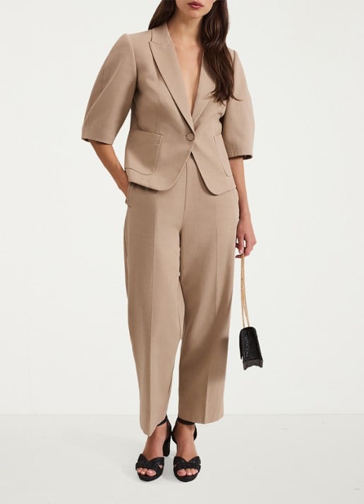 Phase Eight Blackwell cropped blazer  - detail 7 beige