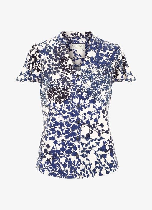 Phase Eight Blouse met print - voorkant blauw
