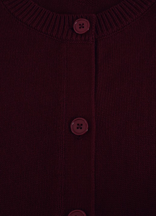 Phase Eight Blythe fijngebreid vest met broderie - detail 5 bourgogne 