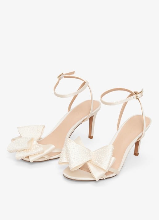 Phase Eight Bow sandalette met strikdetail en studs - detail 3 ivoor