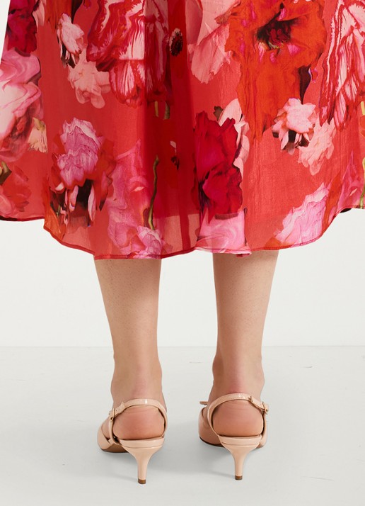 Phase Eight Bow slingback van imitatieleer - detail 4 oudroze