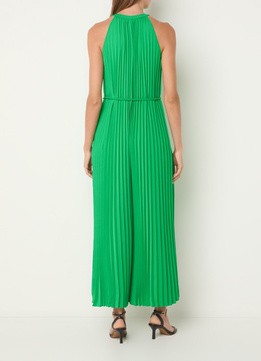 Phase Eight Brea Pleat wide fit jumpsuit met plissé - achterkant 2 groen