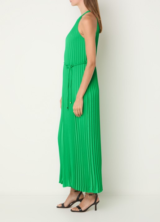 Phase Eight Brea Pleat wide fit jumpsuit met plissé - voorkant 4 groen