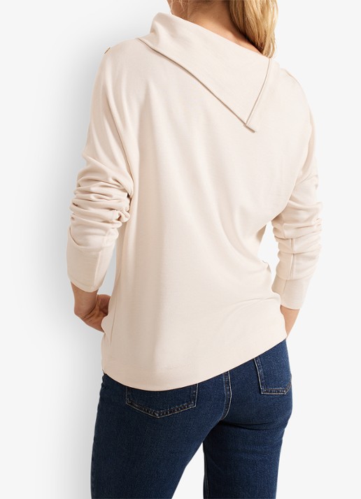 Phase Eight Brienna sweater met sierknopen - achterkant 8 lichtroze