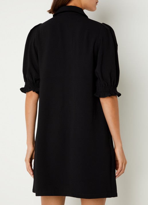 Phase Eight Candice mini jurk met pofmouw en steekzakken - achterkant zwart