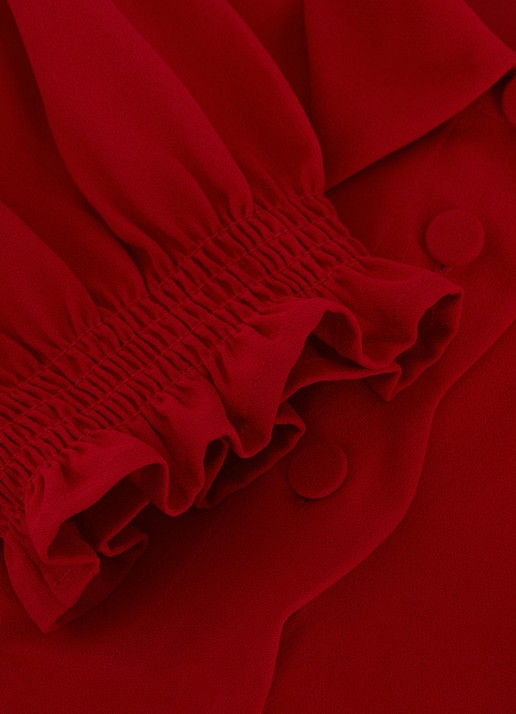 Phase Eight Candice mini jurk met pofmouw - detail 7 rood