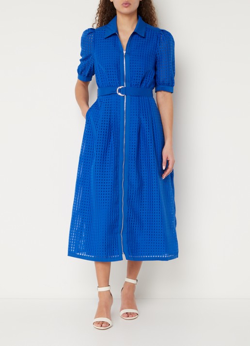 Phase Eight Carey midi jurk met pofmouw en steekzakken
