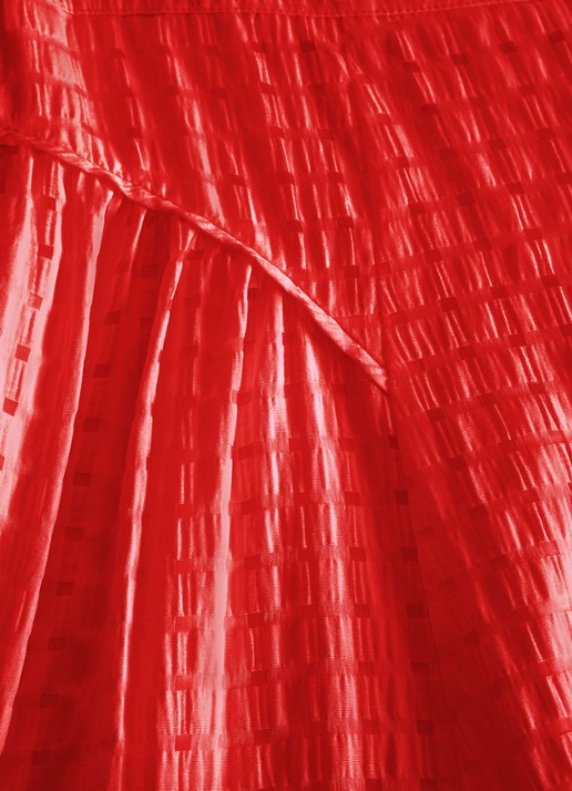 Phase Eight Carey midi rok met steekzakken en structuur - detail 8 koraalrood