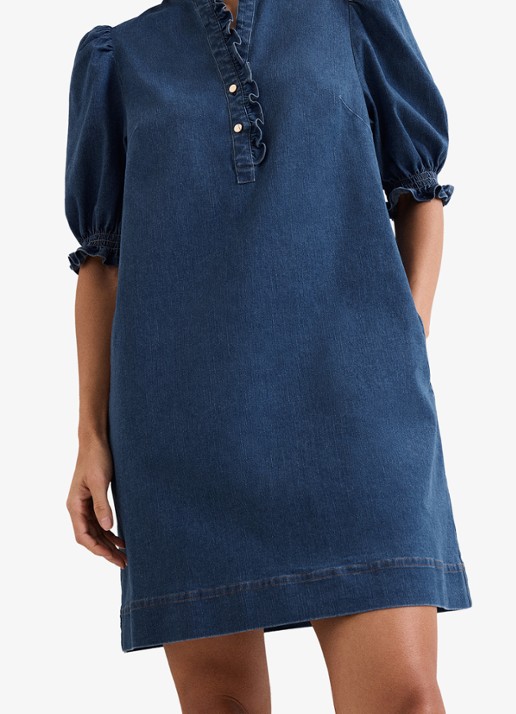 Phase Eight Carly mini tuniekjurk met pofmouw - detail 6 indigo