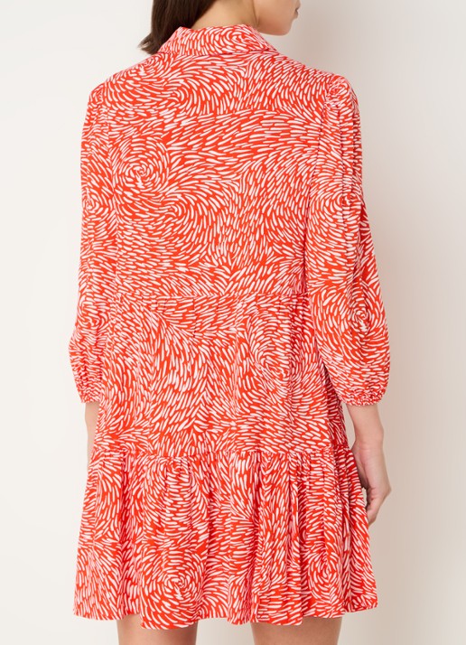 Phase Eight Carrie mini tuniekjurk met print - achterkant 4 rood