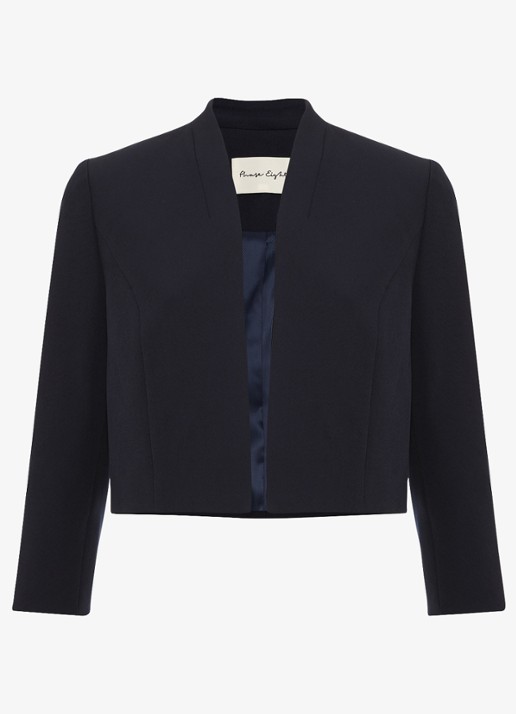 Phase Eight Catherine cropped blazer - voorkant donkerblauw