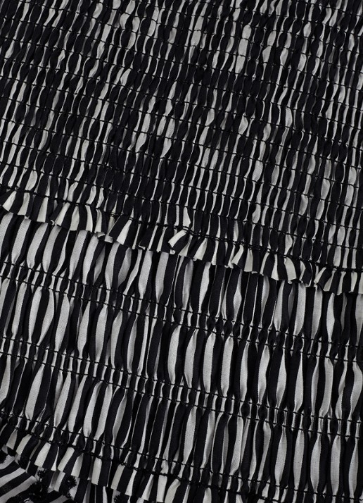 Phase Eight Chiara midi jurk met smockwerk en print - detail 6 zwart