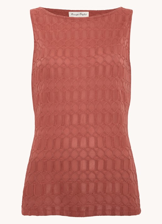 Phase Eight Clemmie mouwloze top met structuur - voorkant roze