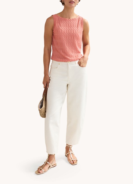 Phase Eight Clemmie mouwloze top met structuur - voorkant 2 roze