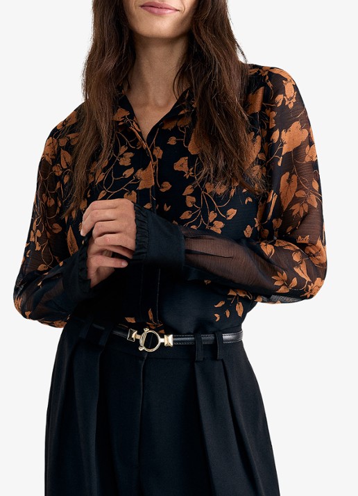 Phase Eight Clenence semi transparante blouse met bloemenprint