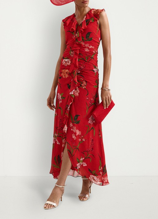 Phase Eight Clutch met afneembare schouderriem - voorkant 2 rood