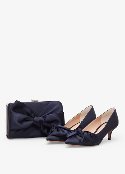 Phase Eight Clutch met strik detail - detail 5 blauw
