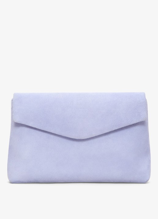 Phase Eight Clutch van suède met afneembare schouderriem - detail 3 paars