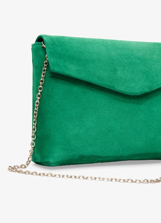 Phase Eight Clutch van suède  - detail 3 groen