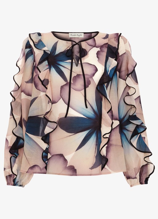 Phase Eight Cosmos tuniek van zijde - voorkant lichtroze
