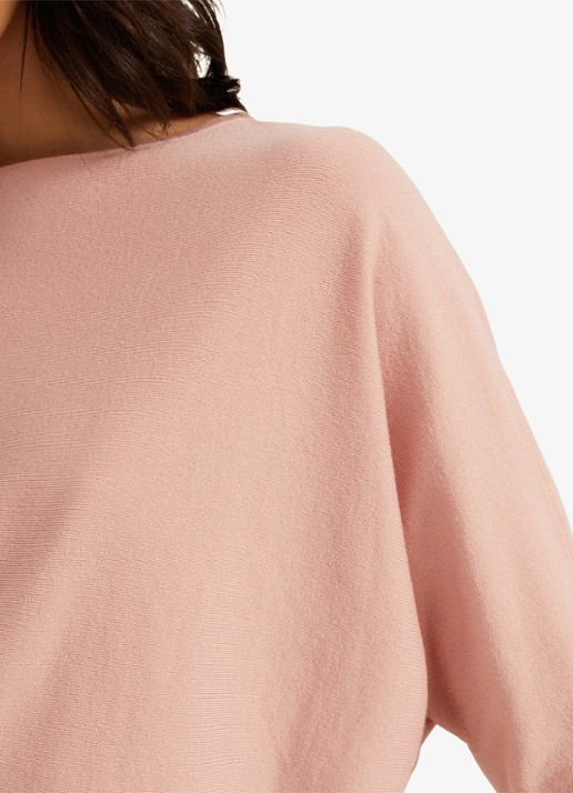 Phase Eight Cristine fijngebreide top met boothals - detail 7 roze