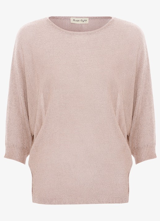Phase Eight Cristine fijngebreide trui met lurex - voorkant 2 goud