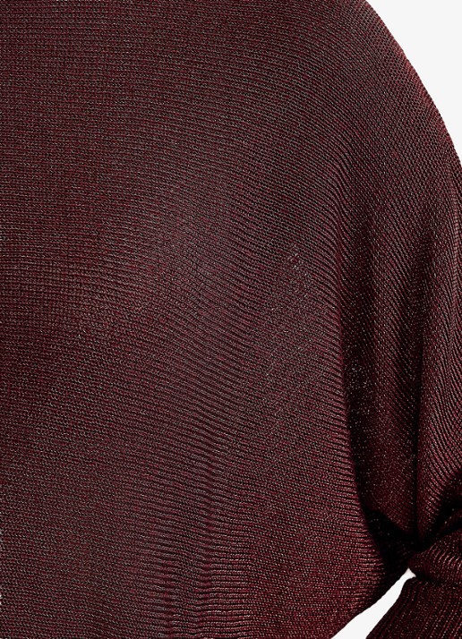 Phase Eight Cristine fijngebreide trui met lurex - detail 5 bordeauxrood
