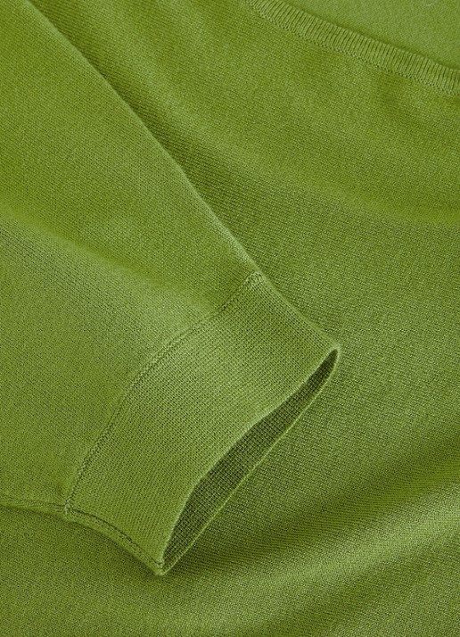 Phase Eight Cristine fijngebreide trui met vleermuismouw - detail 7 groen