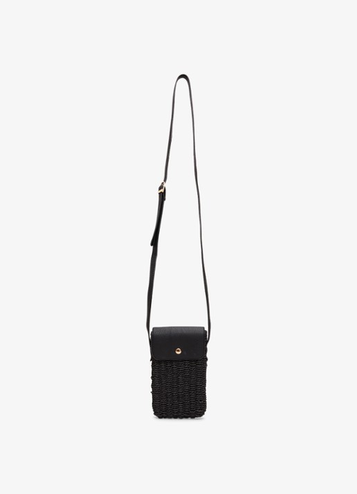 Phase Eight Crossbody telefoonhoes met gevlochten detail - detail black