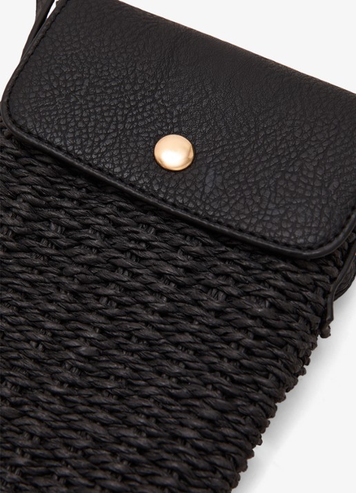 Phase Eight Crossbody telefoonhoes met gevlochten detail - detail 2 black
