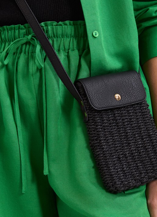 Phase Eight Crossbody telefoonhoes met gevlochten detail - detail 3 black