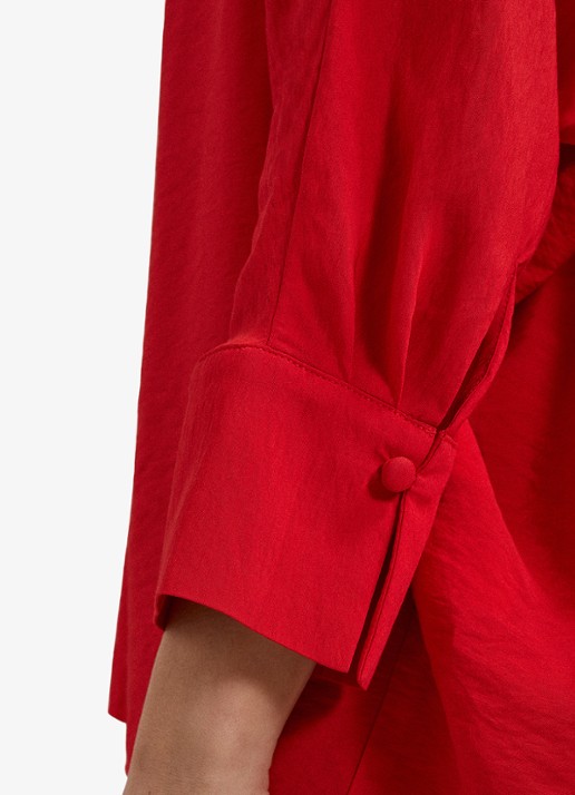 Phase Eight Cynthia blouse met V-hals - detail 5 rood