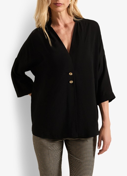 Phase Eight Cynthia Button oversized blouse