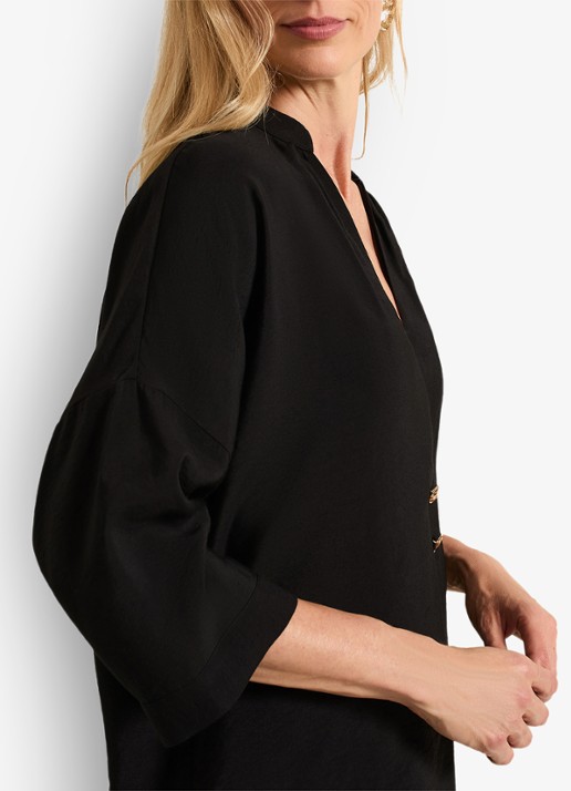 Phase Eight Cynthia Button oversized blouse - detail 8 zwart
