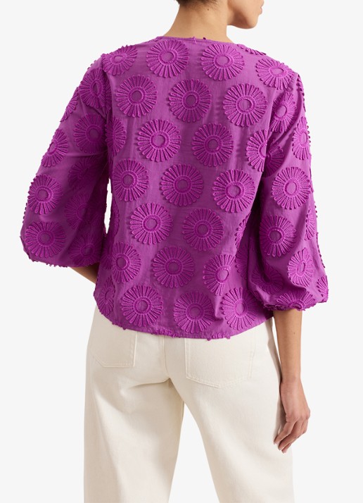 Phase Eight Daisy blouse met structuur - achterkant paars