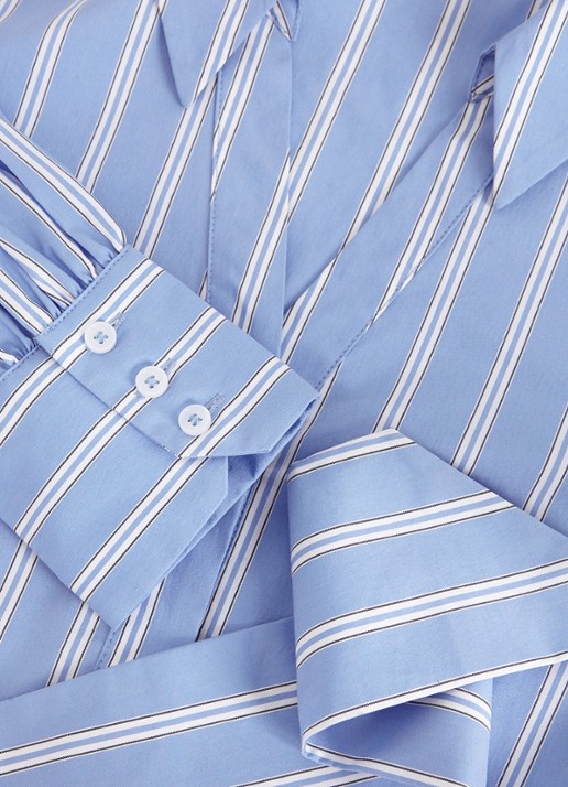 Phase Eight Dakota blouse met streepprint en strikceintuur - detail 5 donkerblauw