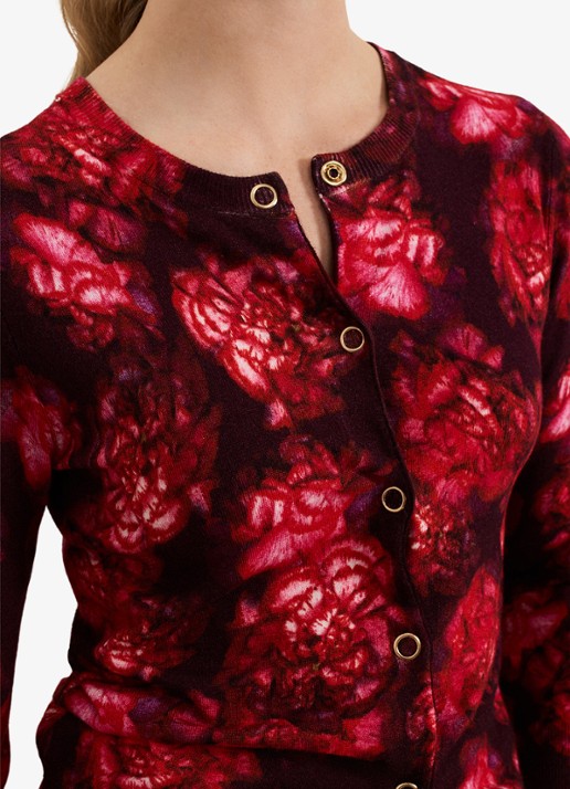 Phase Eight Dani blouse met bloemenprint - detail 4 rood