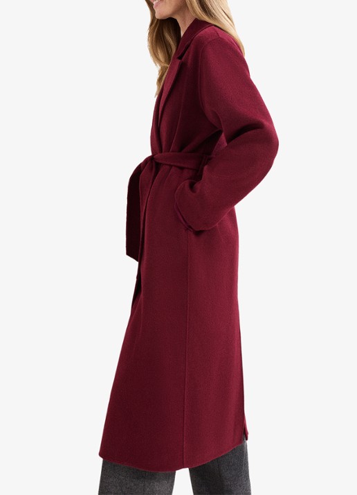 Phase Eight Darcy manteljas met strikceintuur - detail 5 donkerrood