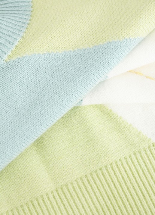 Phase Eight Darla fijngebreide trui met colour blocking - detail 4 lichtblauw