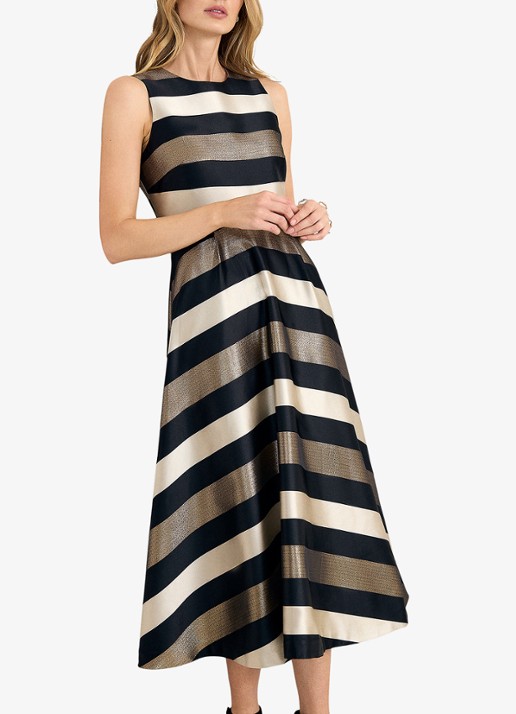 Phase Eight Delicia midi jurk met streepprint
