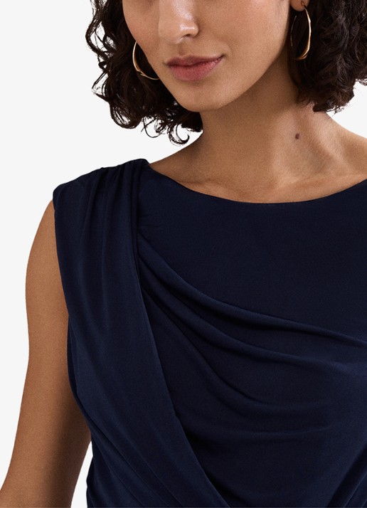 Phase Eight Donna maxi jurk met gedrapeerd detail - detail 2 donkerblauw