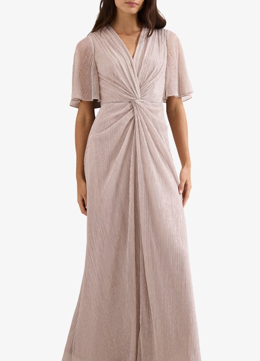 Phase Eight Dorinda maxi jurk met lurex - detail 4 oudroze