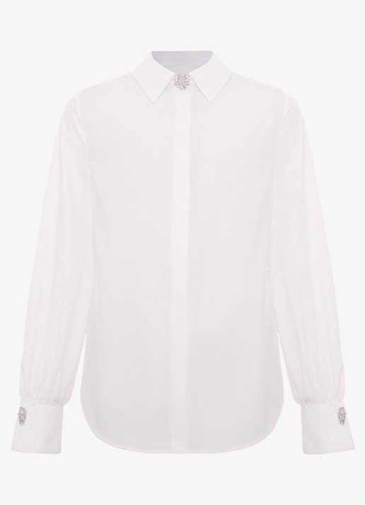 Phase Eight Dorothy blouse met strass - voorkant 6 wit