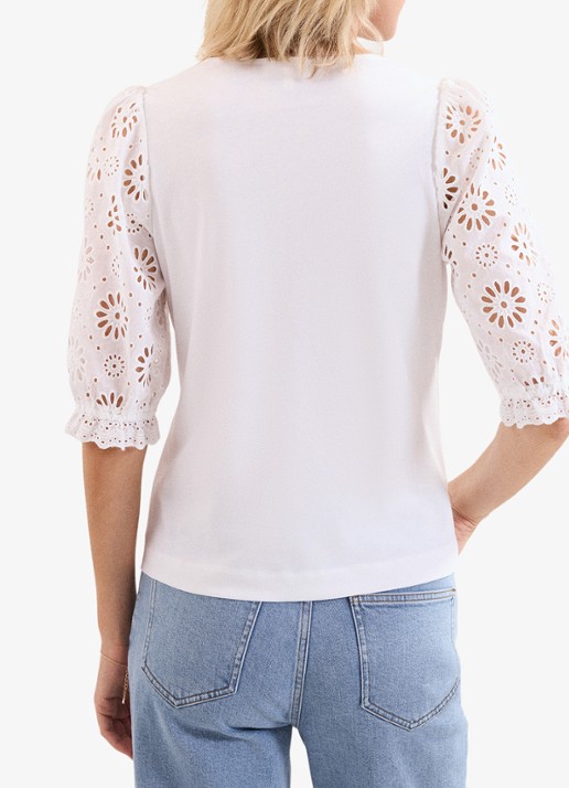 Phase Eight Eleanor top met geborduurd detail - achterkant 3 wit