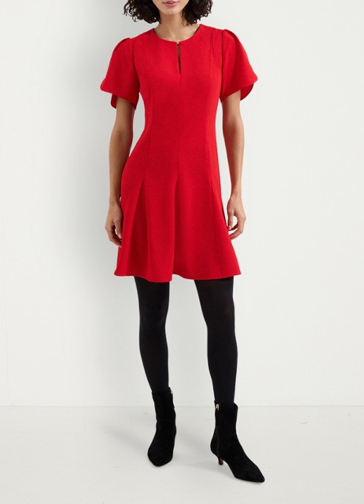Phase Eight Elia mini jurk met pofmouw - detail 5 rood