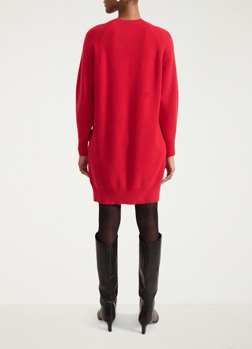 Phase Eight Eliana mini fijngebreide trui-jurk   - achterkant rood