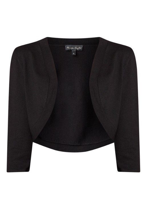 Phase Eight Elisha bolero met driekwart mouw - voorkant zwart