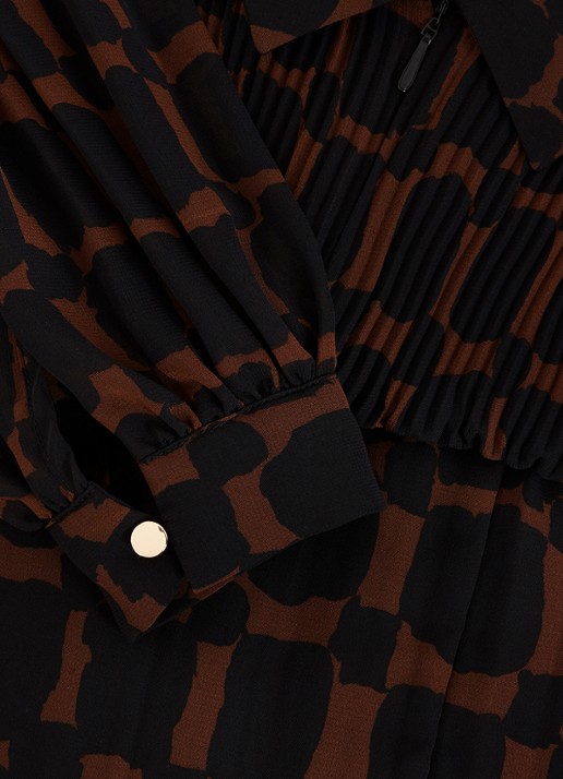 Phase Eight Ella mini tuniekjurk met grafische print - detail 7 bruin