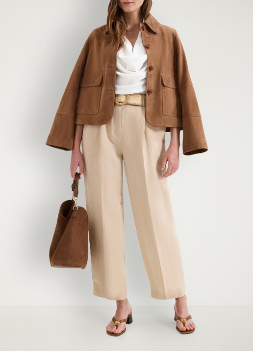 Phase Eight Ella top met watervalhals - detail 4 ivoor