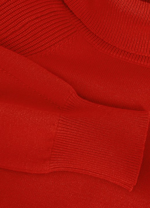Phase Eight Ellie fijngebreide mini jurk met col  - detail 6 oranjerood